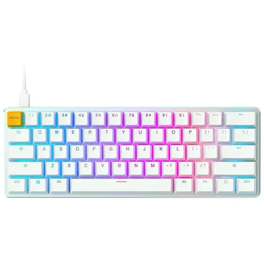 Teclado Gaming Branco Glorious Gmmk-com-brn-w com Iluminação Rgb - 3