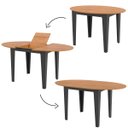 Ver imagem 5 de Conjunto Mesa de Jantar Extensível com 2 Cadeiras Encosto Tela 100% Mdf Preto Bege Dalla Costa