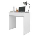 Ver imagem 1 de Mesa Escrivaninha 80 Cm para Notebook com Gaveta Case Mdp Branco - Gran Belo