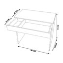 Ver imagem 2 de Mesa Escrivaninha 80 Cm para Notebook com Gaveta Case Mdp Branco - Gran Belo