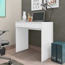 Ver imagem 4 de Mesa Escrivaninha 80 Cm para Notebook com Gaveta Case Mdp Branco - Gran Belo