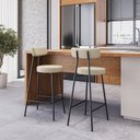 Ver imagem 5 de Banqueta Alta Bock Linho Gengibre - Ssx Multicoisas
