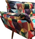 Ver imagem 6 de Kit Namoradeira + 2 Poltronas Decorativa Opala Suede Triângulo Pés Madeira Ms Decor