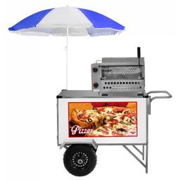 Carrinho de Pizza com Guarda Sol e Rodas Pneumáticas Cefaz - 1