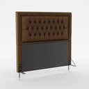 Ver imagem 2 de Kit Cabeceira Decorativa Para Cama Box Antares e Calçadeira Sagitarius 160 Cama Queen Couro Artifici