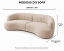 Ver imagem 3 de Sofá Luxuoso Modular 180cm Bouclé Holp