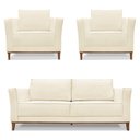 Ver imagem 2 de Kit 2 Poltronas e Sofá Living 2 Lugares 1,90m Vega Linho Cas