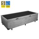 Ver imagem 2 de Cama Box Baú Solteirão Suede Cinza Emth 96x203x40