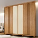 Ver imagem 2 de Guarda Roupa Porto 6 Portas Ripado 4 Gavetas 10 Prateleiras - Benetil