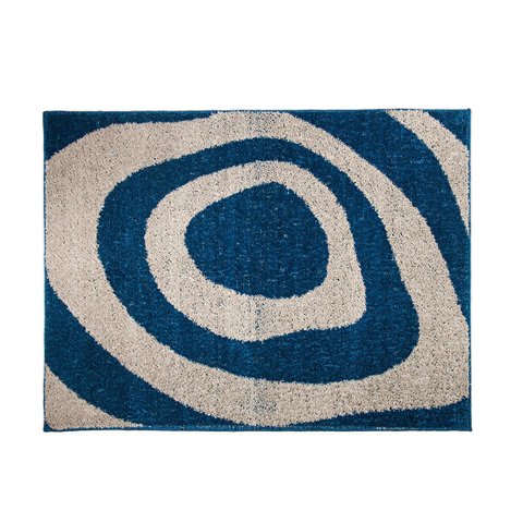 Tapete Sala Toque Macio 2,00x2,50 Linha Design Antid. Azul Organic Des 10