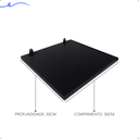 Ver imagem 3 de 1 Prateleira Preta 30X30 Com Suporte Flutuante Mdf Organizadora Decoração Cozinha Quarto Banheiro