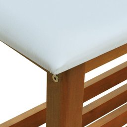 Banco Sapateira Viena Madeira Maciça - Amêndoa Assento Estofado Corano Bege - 3 Banco Sapateira Viena Madeira Maciça - Amêndoa Assento Estofado Corano Bege - 3