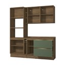 Ver imagem 4 de Armário de Cozinha Compacta 100% Mdf 205cm Nogueira/verde Celeste Kappesberg
