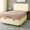 Conjunto Cama Box Bau Bege Casal + Colchão Molas Ensacadas Airtech Ortobom + Cabeceira - 1