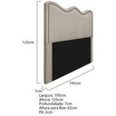 Ver imagem 5 de Cabeceira King Bari P02 195 cm Para Cama Box Bege