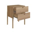Ver imagem 4 de Mesa de Cabeceira 2 Gavetas Pé Madeira Oslo Hanover 37933E