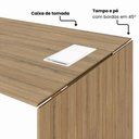 Ver imagem 4 de Mesa Diretor Premium Dinâmica 1,7 m X 0,70 m Corporativa com Bordas em 45° e Caixa de Tomadas F5