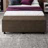 Baú Sapateira Estofada Casal King Size 195 Cm Júpiter Veludo Skybox Marrom - 6