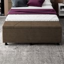Ver imagem 6 de Baú Sapateira Estofada Casal King Size 195 Cm Júpiter Veludo Skybox Marrom