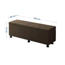 Ver imagem 2 de Baú Sapateira Estofada Casal King Size 195 Cm Júpiter Veludo Skybox Marrom