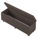 Ver imagem 4 de Baú Sapateira Estofada Casal King Size 195 Cm Júpiter Veludo Skybox Marrom