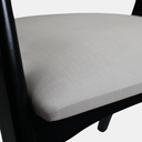 Ver mais imagens de Cadeira de Madeira Viena Encosto Curvado Cor Preto Estofado Facto Garden Branco