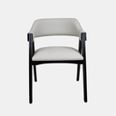 Ver imagem 3 de Cadeira de Madeira Viena Encosto Curvado Cor Preto Estofado Facto Garden Branco