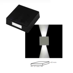 Arandela Luminária Slim Quadrada Parede 2 Fachos Branca G9 - 4