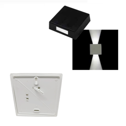 Arandela Luminária Slim Quadrada Parede 2 Fachos Branca G9 - 3