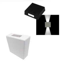 Arandela Luminária Slim Quadrada Parede 2 Fachos Branca G9 - 2
