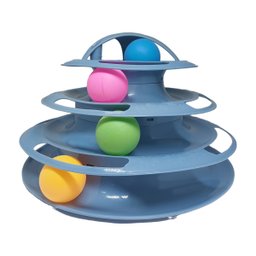 Brinquedo Para Gatos Torre De Bolinhas 4 Andares Interativo MPETSP Torre 4 andares Azul claro - 2