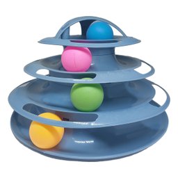 Brinquedo Para Gatos Torre De Bolinhas 4 Andares Interativo MPETSP Torre 4 andares Azul claro - 1