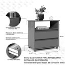 Ver imagem 4 de Mini Cômoda Bombe 2 Gavetas - Branco