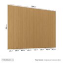 Ver imagem 3 de Painel Liso para TV 86 Polegadas Planejado 320x250cm Aruá CabeCasa MadeiraOriginals Marrom/Jatobá