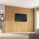Ver imagem 1 de Painel Liso para TV 86 Polegadas Planejado 320x250cm Aruá CabeCasa MadeiraOriginals Marrom/Jatobá