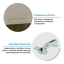 Ver imagem 6 de Paneleiro 70cm 3 Portas com 2 Nichos para Microondas Isis Luciane Móveis