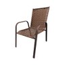 Kit 4 Cadeiras Roma em Alumínio Área Externa Marrom - 2