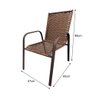 Kit 4 Cadeiras Roma em Alumínio Área Externa Marrom - 4