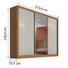 Guarda Roupa Casal com 03 Portas de Correr e 06 Gavetas Sollo Plus Novo Horizonte. - Cumaru com fend - 2