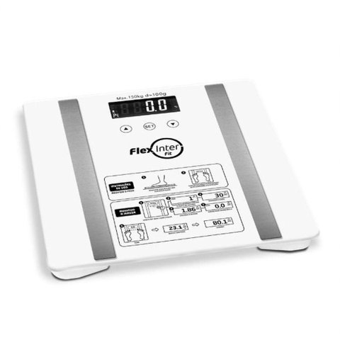 Balança Digital Corporal com Bioimpedancia Mede 6 Servicos Branco
