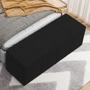 Ver imagem 7 de Puff Decorativo Living 140 Cm Roma W01 Suede Preto - lyam