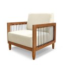 Ver imagem 1 de Poltrona Decorativa Daia Linho Pérola com Pés Palito Confortável Loja Sheep