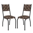 Ver imagem 2 de Kit 2 Cadeiras de Jantar em Aço Tubular 258 Sf Preto/Mosaico Palha - Movelpolo