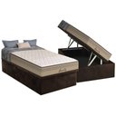 Ver imagem 1 de Cama Box Baú Solteiro: Colchão Molas Masterpocket Ensacadas Paropas Marcelly + Base Crc Suede