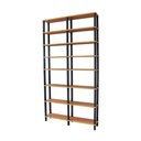Ver imagem 1 de Estante Preta 8 Prateleiras Freijó Evolukit 116x23x221