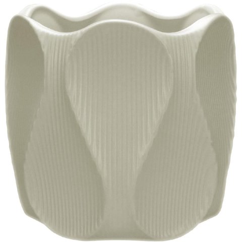 Cachepô Vaso Decorativo Planta Home&Co Cerâmica 13x13x13cm Marfim