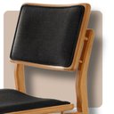Ver imagem 4 de Conjunto com 2 Banquetas Eva Moderna Linho Preto Imbuia Natural