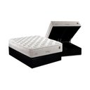 Ver imagem 1 de Cama Box Baú King: Colchão Molas Ensacadas Anjos MasterPocket Impressione + Base CRC Suede Black(