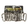Kit 12 Chaveiro Mosquetão 3017 Metal Alumínio Fumê - 2