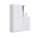 Ver imagem 5 de Guarda Roupas Infantil 2 Portas e Cômoda 4 Gavetas Montessoriano Branco Art In Móveis